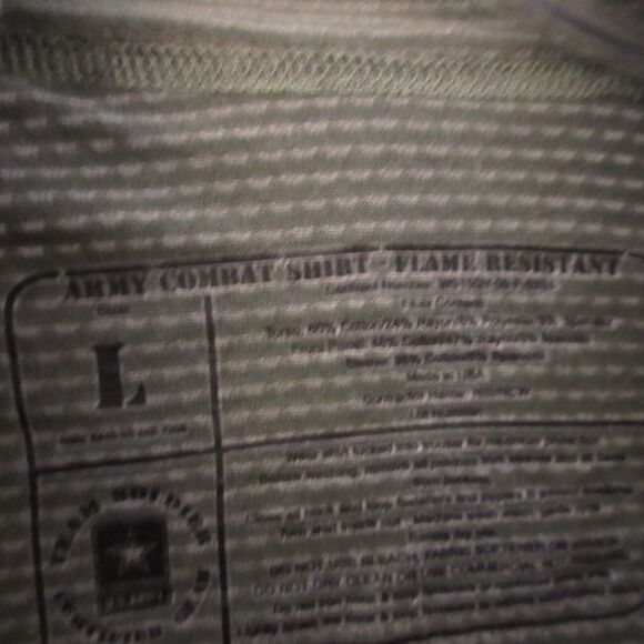 Army Combat Shirt Men Large Flame Resistant Green Digital Camo‎ Military - Picture 4 of 11
